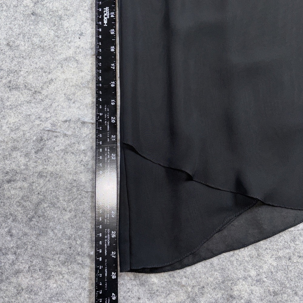 Alex Evenings Pants Women's Large Black Wide Leg Chiffon Evening Flowy Sheer - Picture 3 of 7